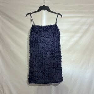 NWT Anthropologie Navy Textured Flower
Dress Size Medium